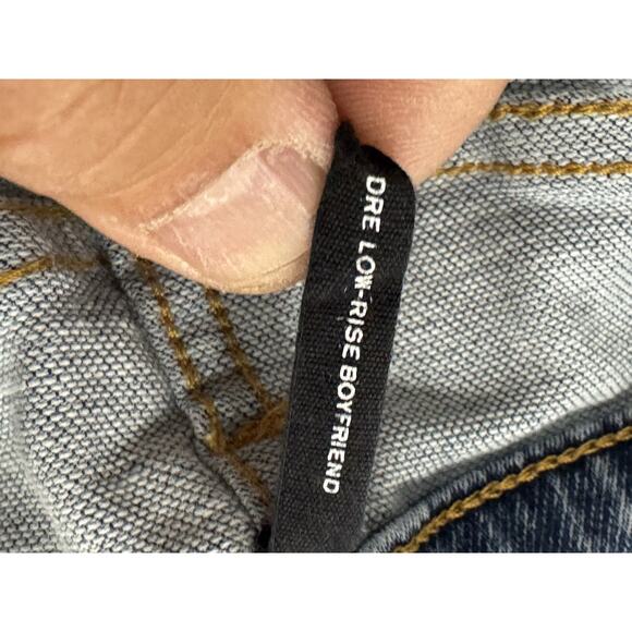 Rag & Bone Jeans 32 Dre Low Rise Slim Boyfriend Raw Hem Crop Denim USA Retro - Picture 5 of 7